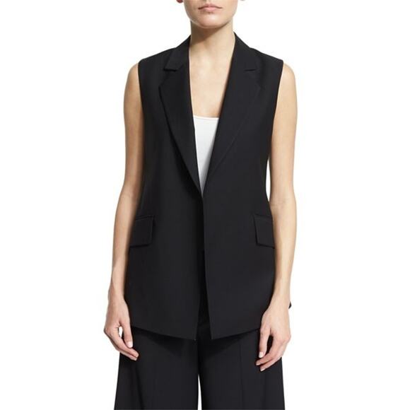 Theory Sedeia Admiral Crepe Light Vest - 4 - Black